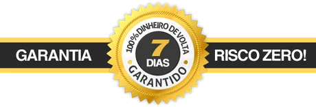 Selo de garantia de 7 dias: 100% do dinheiro de volta, risco zero